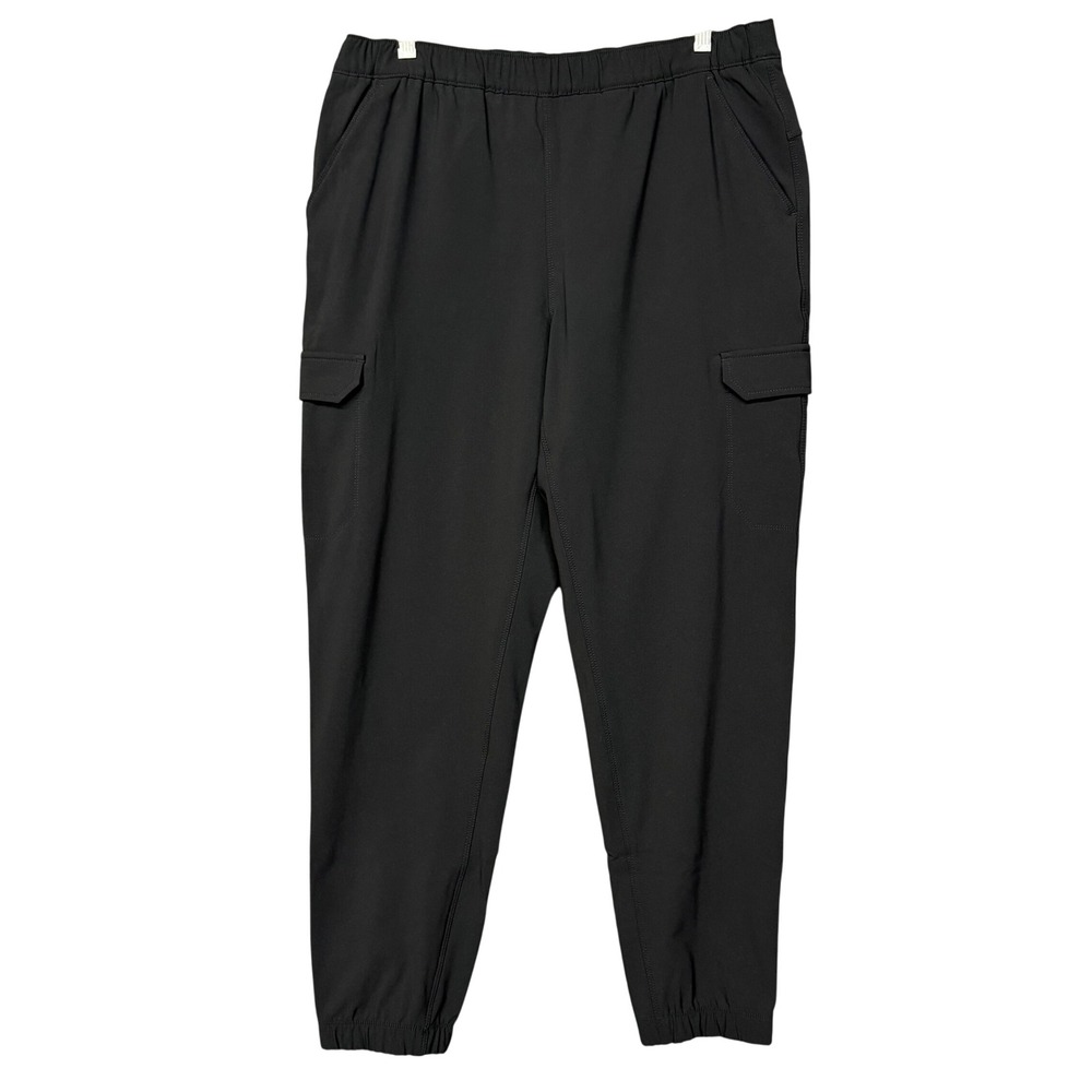 Eddie Bauer Cargo Joggers Womens 12 Black Fleece Lined Hiking Outdoors D3461114